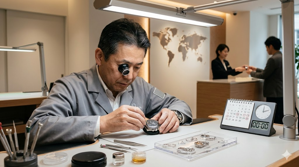 正規店に依頼した場合の期間と納期を表すイメージ画像