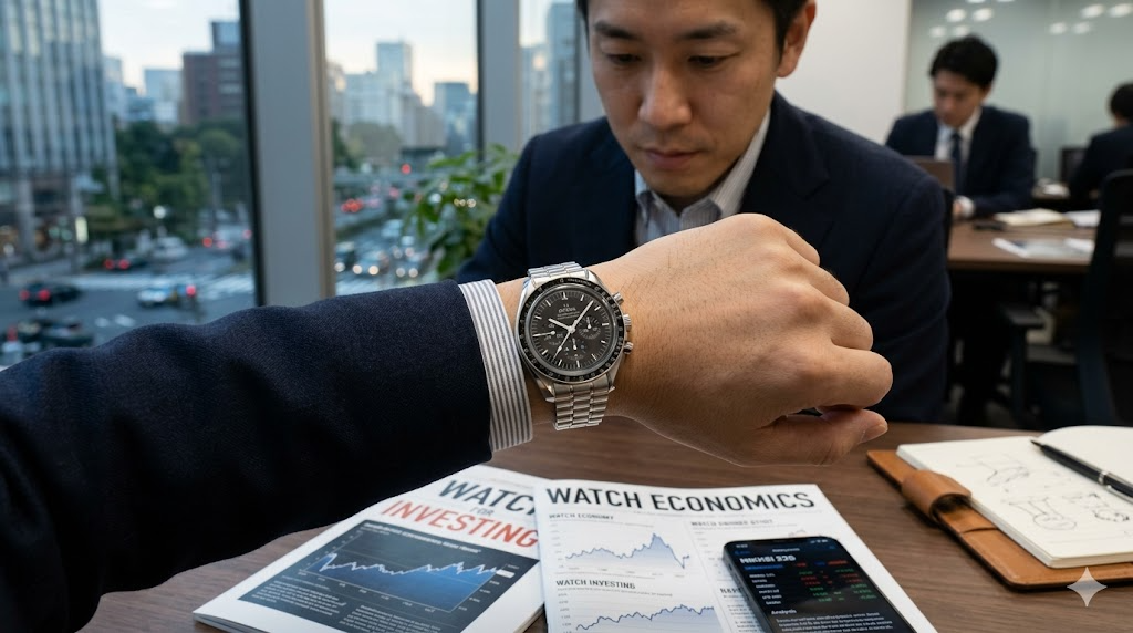 オメガのスピードマスターの資産価値を表すイメージ画像
