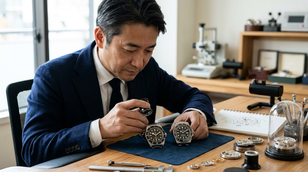 スペックや素材とムーブメントの性能比較を表すイメージ画像